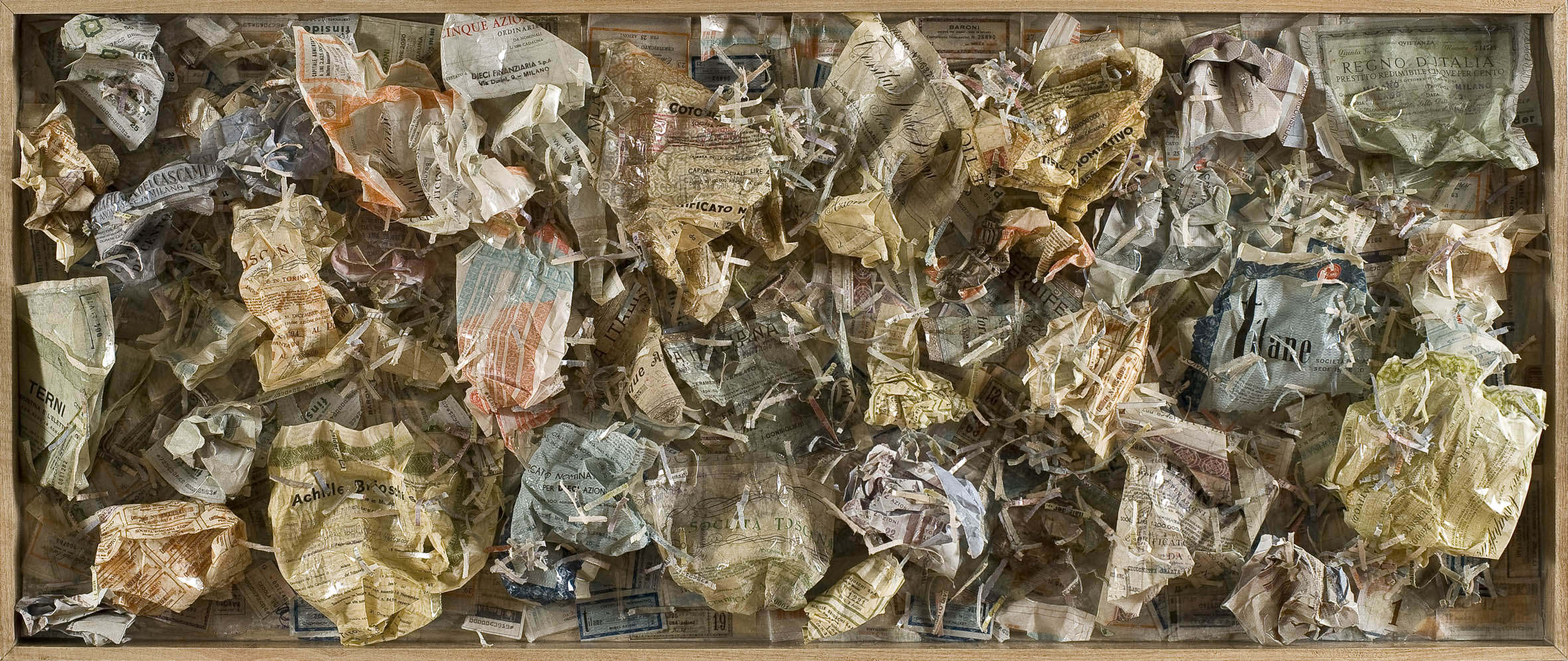 Carta straccia #1_tecnica mista resina su carta su legno 50x120