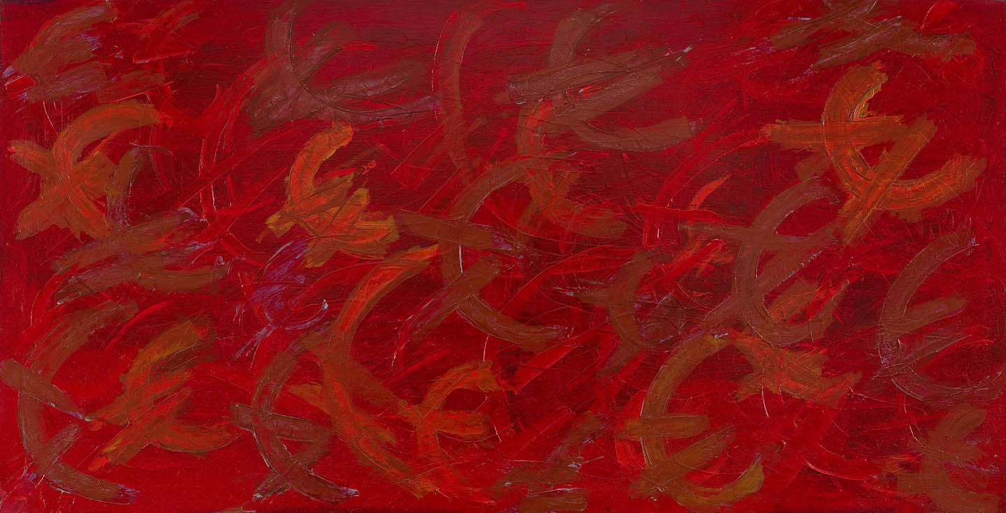 Profondo rosso_tecnica mista_100x200