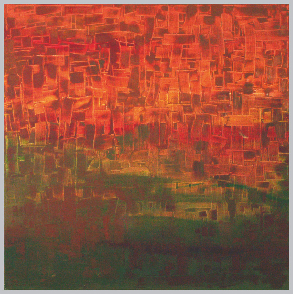 Ruggine, acrilico su tela, 130x130, 2003_01
