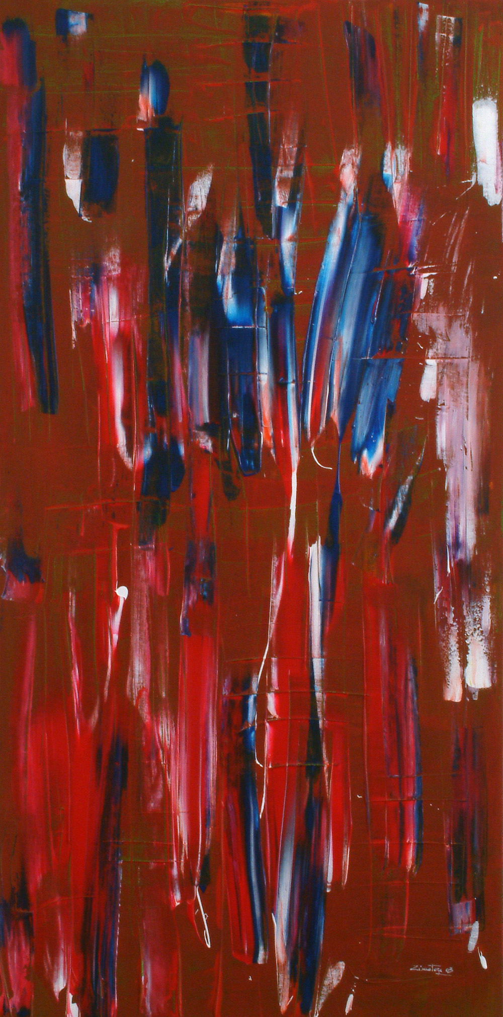 Stato confusionale, acrilico su tela 120x60, 2003_01